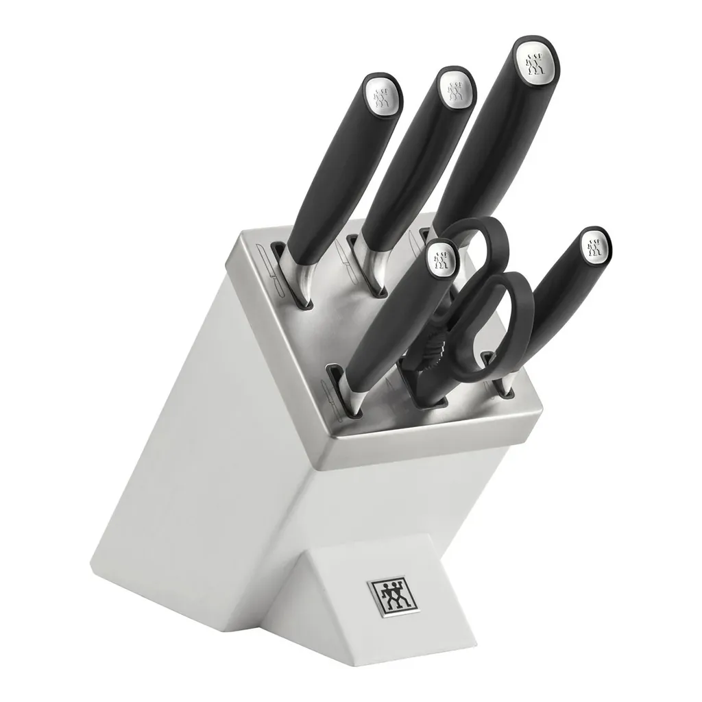 ZWILLING All * Star Messerblockset mit KiS Technologie 7-tlg, Kochmesser Küchenmesser Weiß